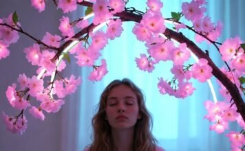 Zen Habits That Will Instantly Reduce Your Stress a slightly disheveled person in sweatpants sitting cross-legged on a messy bedroom floor surrounded by half-empty coffee mugs