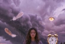 Meditation for Inner Peace: 9 Proven Techniques That Work a frazzled-looking person in sweatpants sitting cross-legged on a messy living-room floor surrounded by half-eaten takeout containers