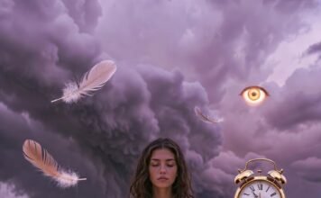 Meditation for Inner Peace: 9 Proven Techniques That Work a frazzled-looking person in sweatpants sitting cross-legged on a messy living-room floor surrounded by half-eaten takeout containers